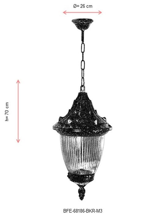 Opviq Lámpara de Exterior Marrón BFE-68186-BKR-M3 Opviq Lámpara de Exterior Marrón BFE-68186-BKR-M3